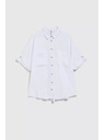 Moodo Бяла риза с къс ръкав