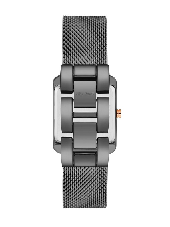 Nine West	 Nine West дамски часовник с правоъгълна форма NW/2091GYGY