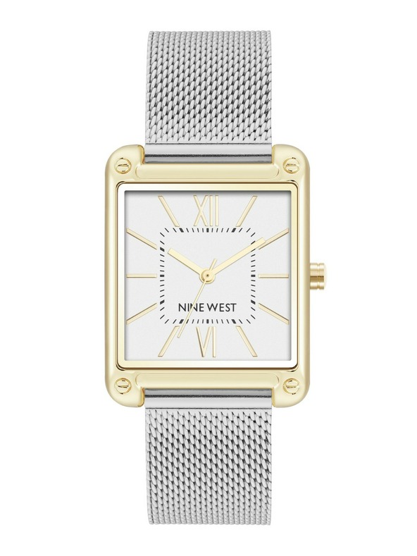 Nine West	 Nine West дамски часовник с правоъгълна форма NW/2091SVTT