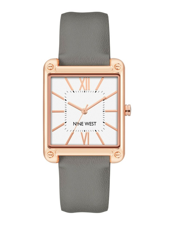 Nine West	 Nine West дамски часовник с правоъгълна форма NW/2116RGRG