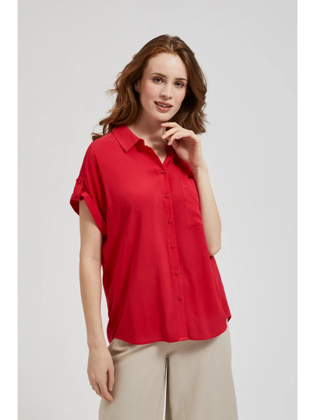 Moodo Червена риза с къс ръкав