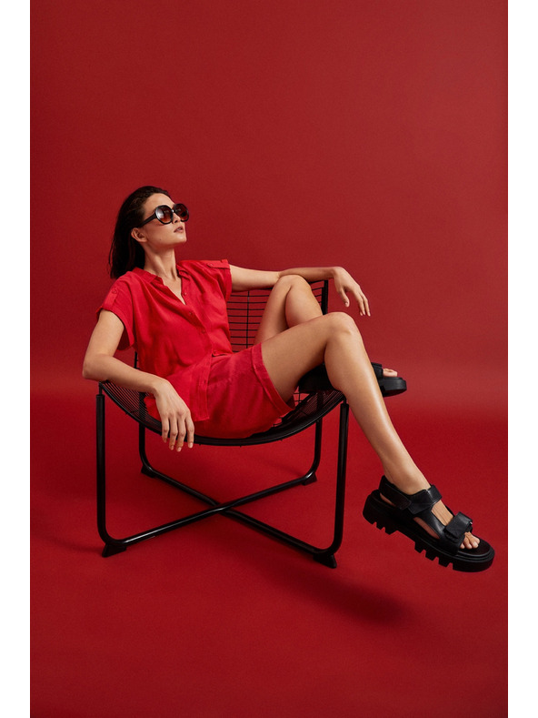 Moodo Червена риза с къс ръкав