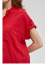 Moodo Червена риза с къс ръкав
