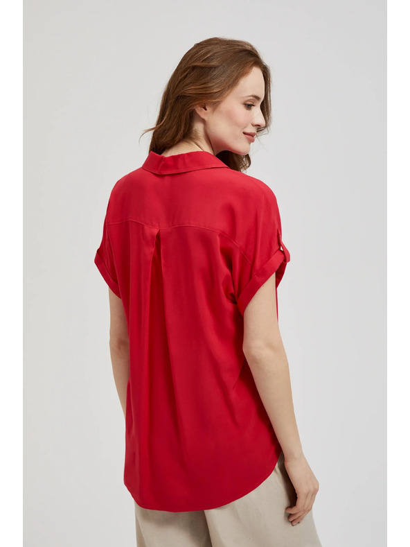 Moodo Червена риза с къс ръкав