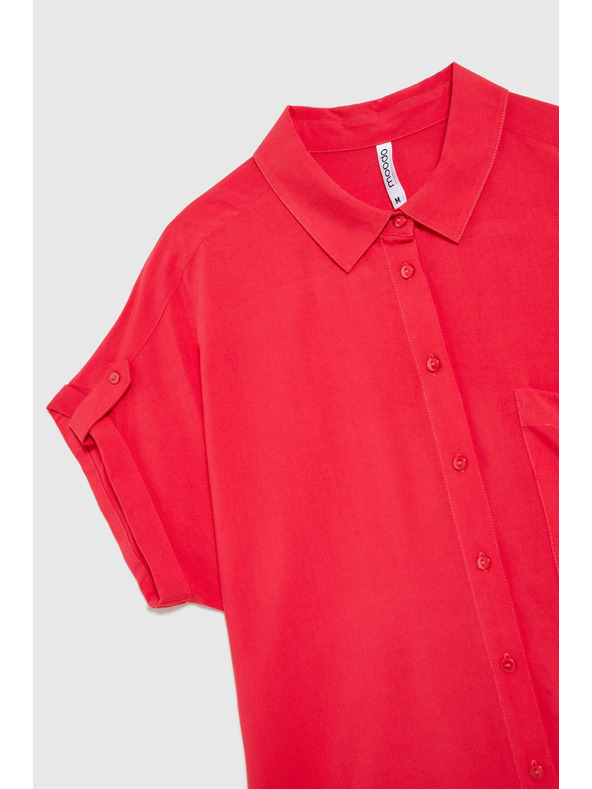 Moodo Червена риза с къс ръкав