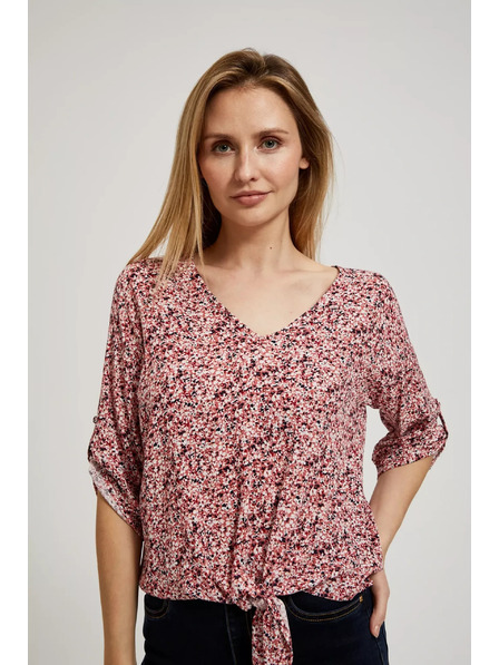 Moodo Розова блуза с връзване