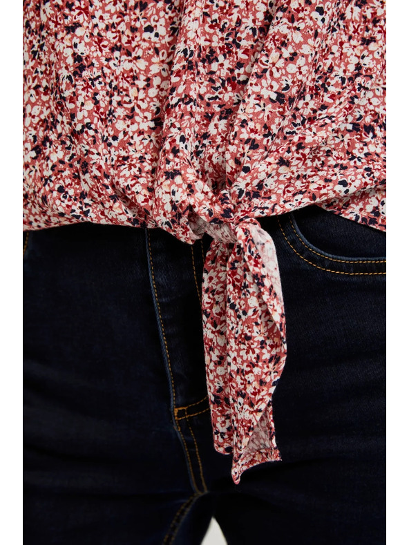 Moodo Розова блуза с връзване