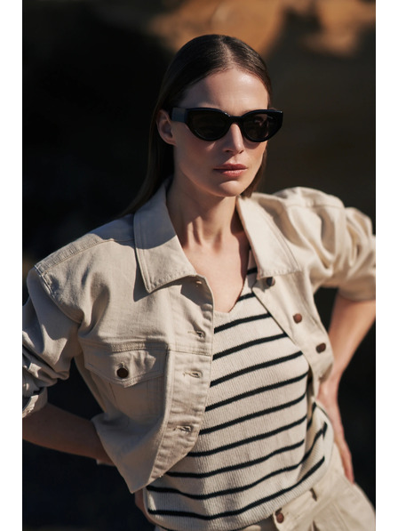 Moodo Кремава дънково яке