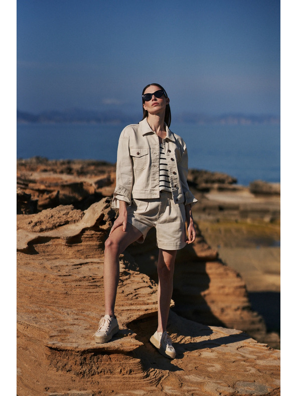 Moodo Кремава дънково яке