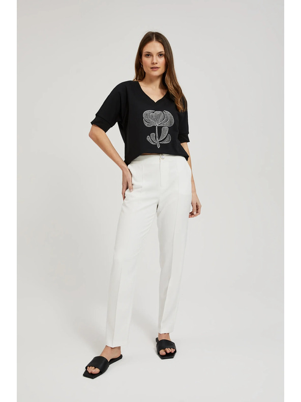 Moodo Бели прави панталони Moodo