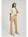 Moodo Бежови панталони с джобове