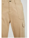 Moodo Бежови панталони с джобове