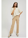 Moodo Бежови панталони с джобове