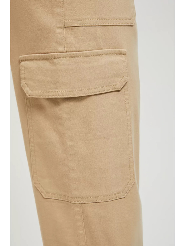 Moodo Бежови панталони с джобове