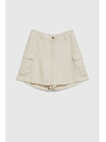Moodo Кремави къси панталони с джобове