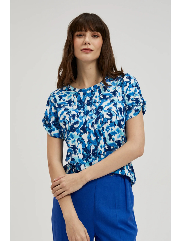 Moodo Синя щампована блуза