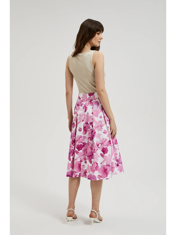 Moodo Розова плисирана пола