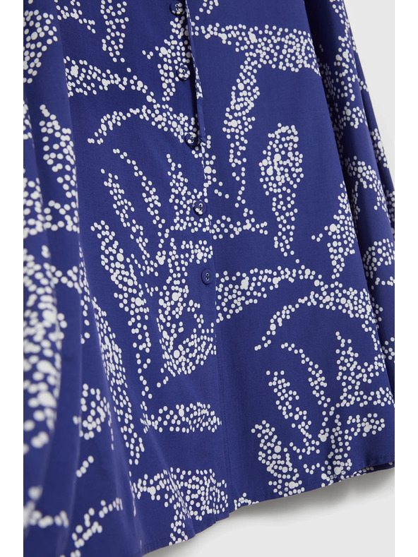 Moodo Синя щампована свободна пола