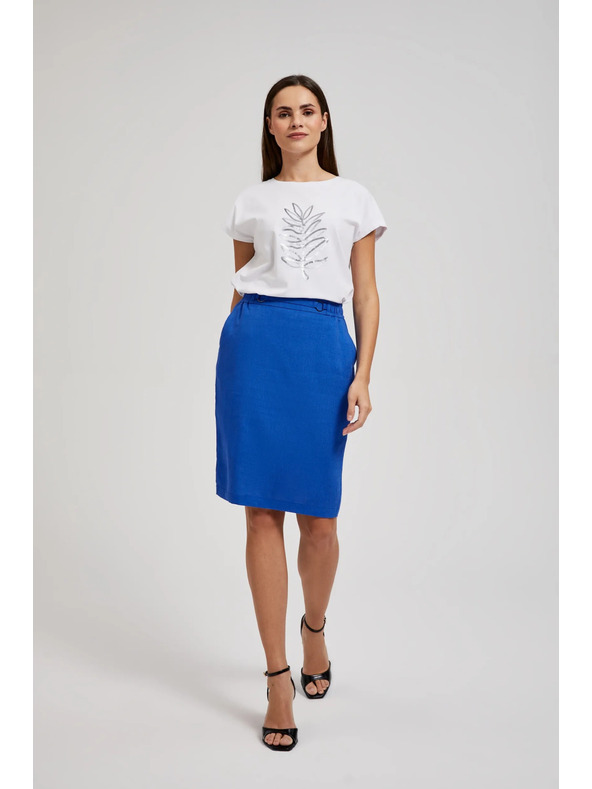 Moodo Синя прилепнала миди пола