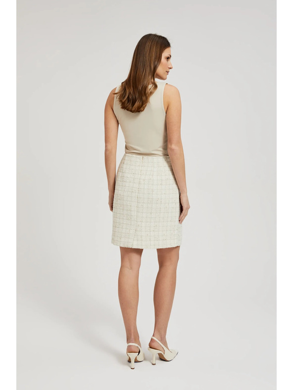 Moodo Кремава карирана прилепнала пола