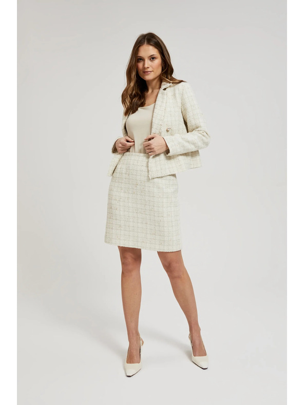 Moodo Кремава карирана прилепнала пола