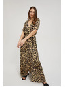 Moodo Бежови щампована рокля