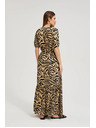 Moodo Бежови щампована рокля