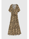 Moodo Бежови щампована рокля
