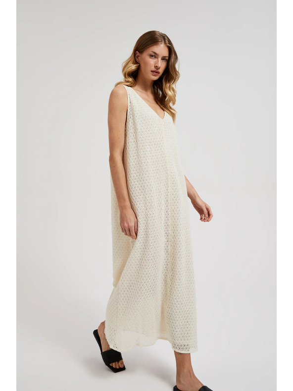 Moodo Кремави памучни рокли