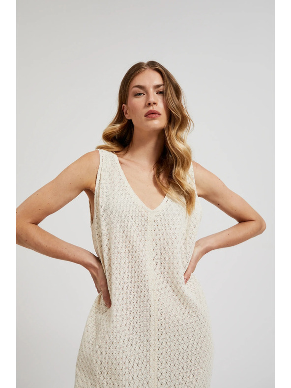 Moodo Кремави памучни рокли