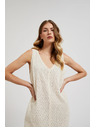 Moodo Кремави памучни рокли