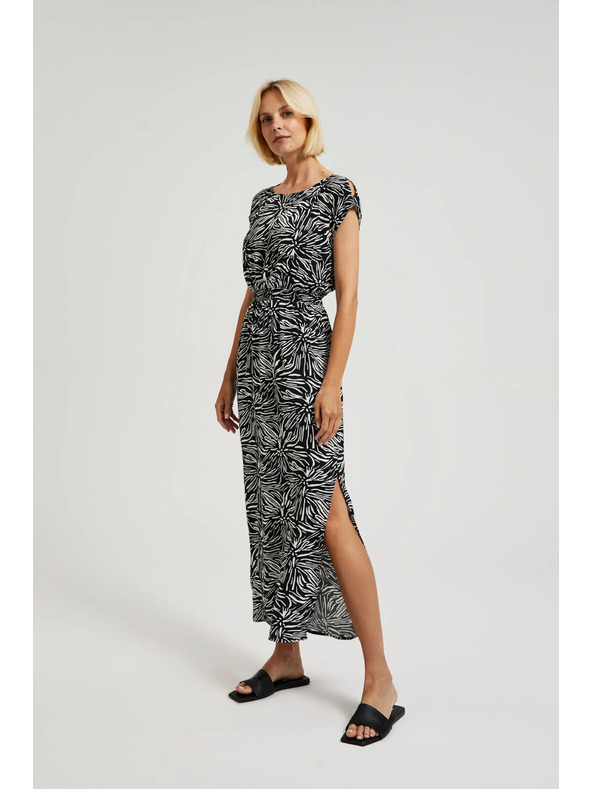 Moodo Щампована дълга рокля с цепка