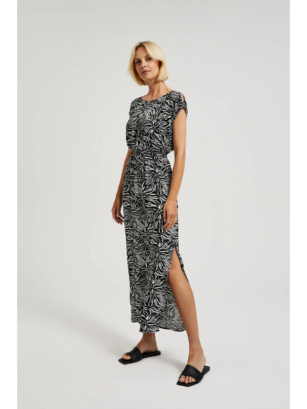 Moodo Щампована дълга рокля с цепка