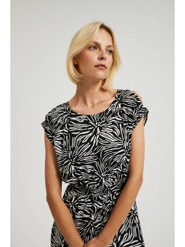 Moodo Щампована дълга рокля с цепка