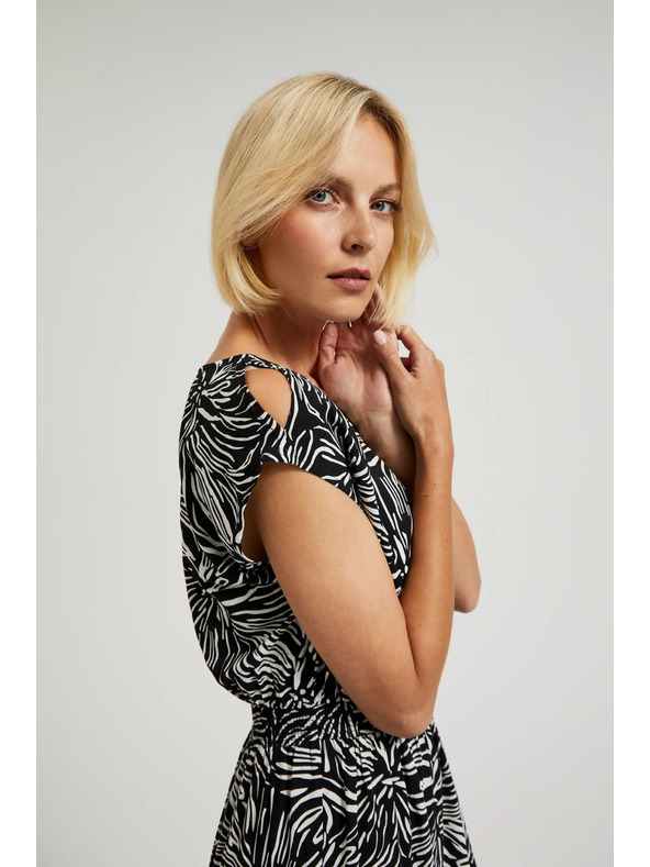 Moodo Щампована дълга рокля с цепка