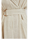 Moodo Бежова рокля с колан
