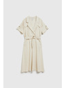 Moodo Бежова рокля с колан