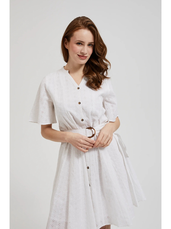 Moodo Къса ризова рокля с колан