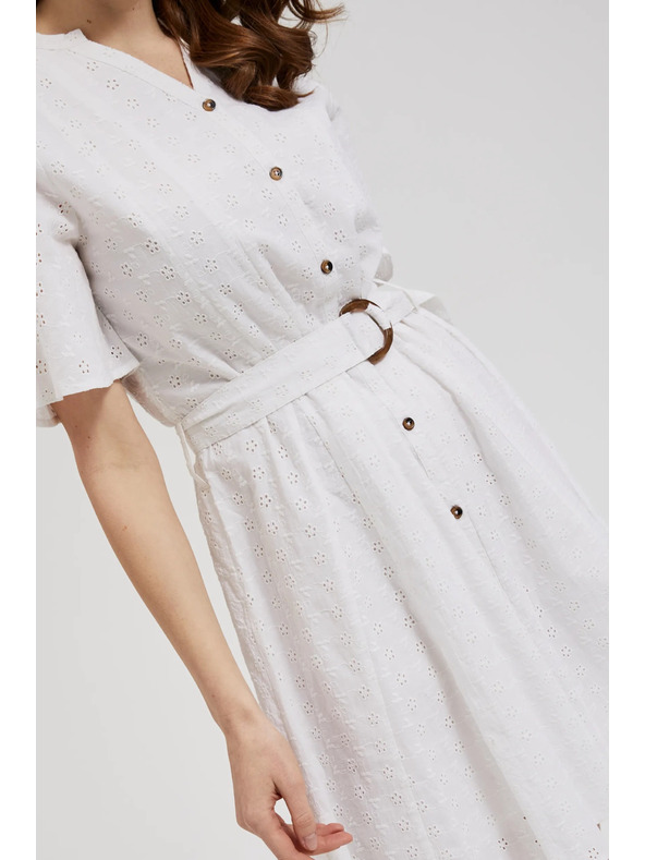 Moodo Къса ризова рокля с колан