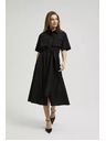 Moodo Черна ризова рокля