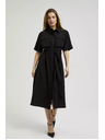 Moodo Черна ризова рокля