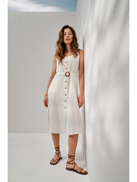 Moodo Бяла рокля на презрамки