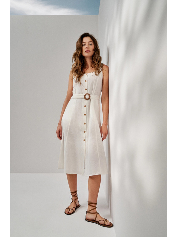 Moodo Бяла рокля на презрамки