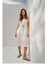 Moodo Бяла рокля на презрамки