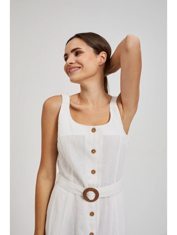 Moodo Бяла рокля на презрамки