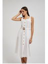 Moodo Бяла рокля на презрамки