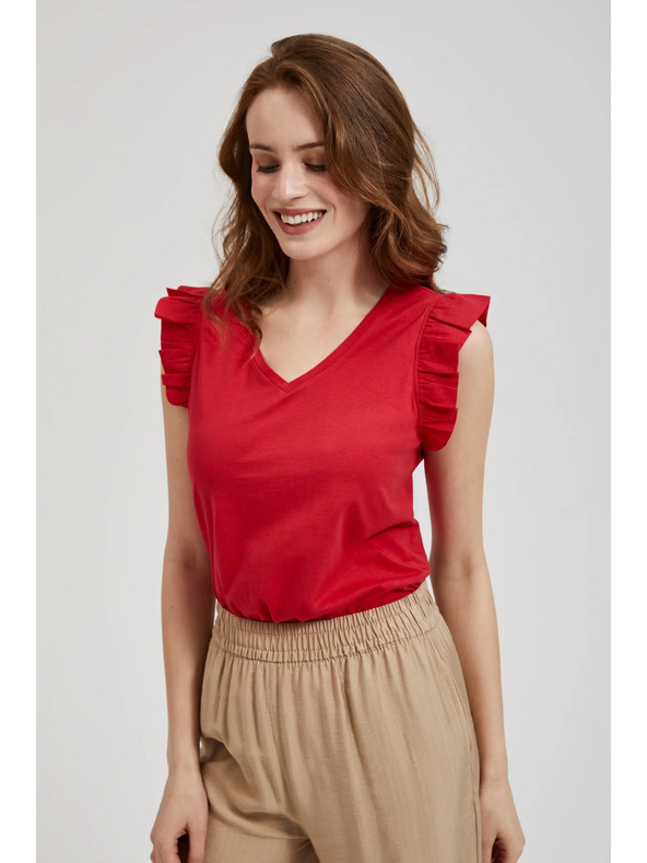 Moodo Червена блуза с воали