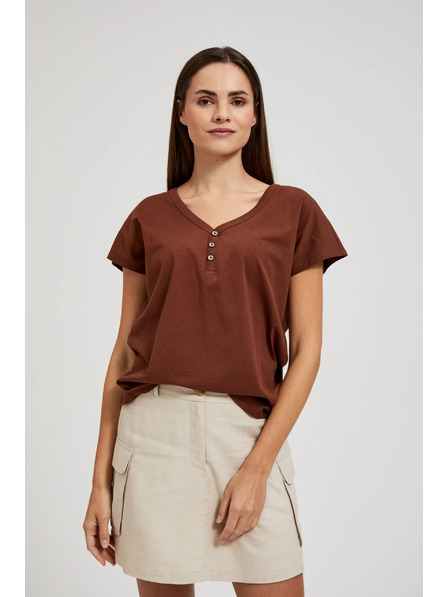 Moodo Кафява блуза с копчета