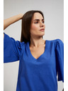 Moodo Синя блуза с широки ръкави