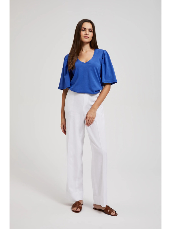 Moodo Синя блуза с широки ръкави